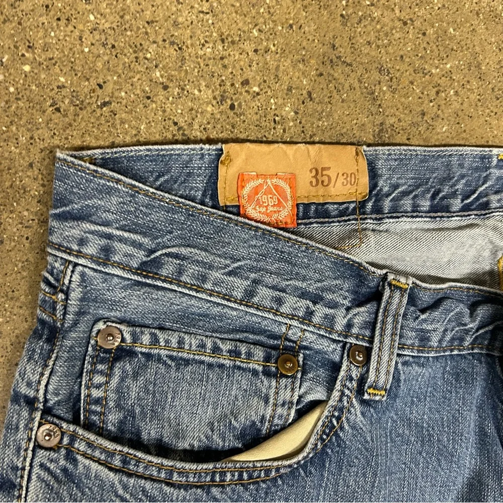 Gap Jeans Mens 35x30 Blue Y2K Baggy Loose Wide-Leg Grunge Skater Workwear Casual